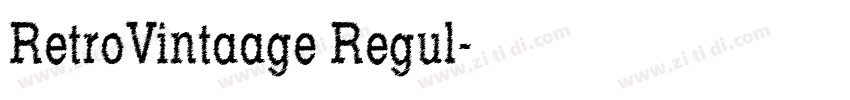 RetroVintaage Regul字体转换